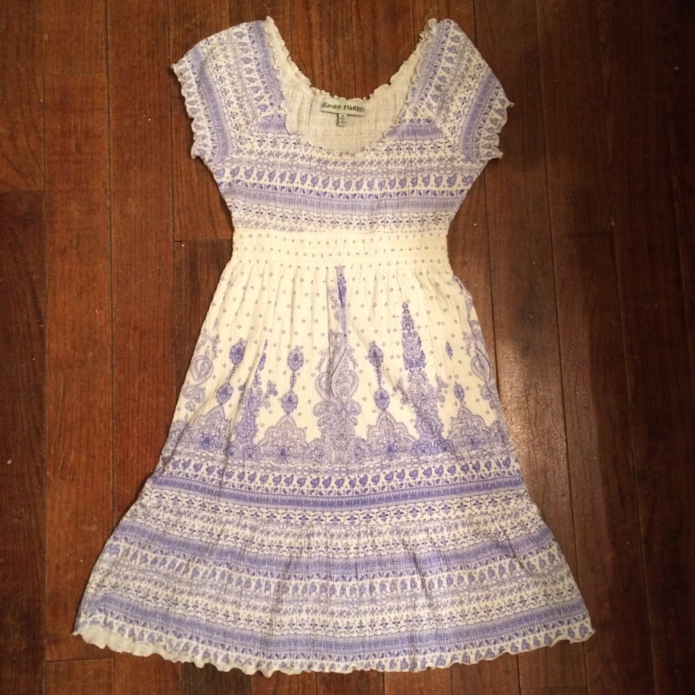 Blue and White Dress